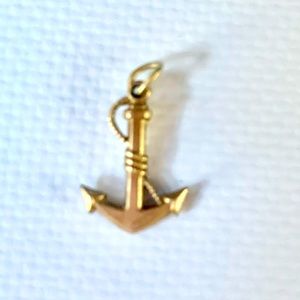 Vintage Hallmarked 9k Gold Anchor Charm